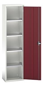 16926019.** verso shelf cupboard with 4 shelves. WxDxH: 525Wx350Dx2000mm. RAL 7035/5010 or selected